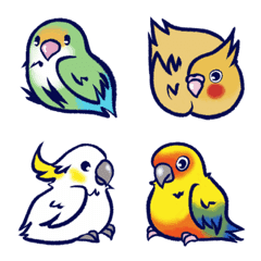 Colorful bird emoji