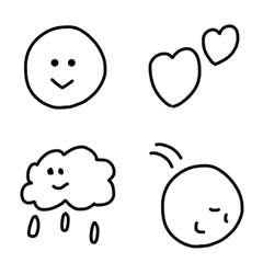 Monochrome Emoji Transparent Background Line Emoji Line Store