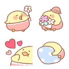 Round and fluffy chick emoji