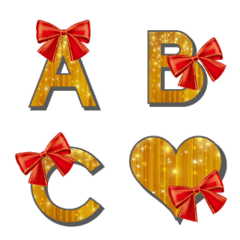 Christmas ribbon emoji