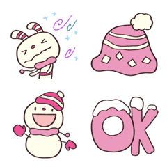 Winter The striped rabbit Emoji