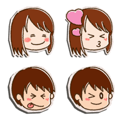 Sticker-style Emoji (girls and boys)