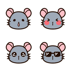 Simple and cute Fancy rat emoji.