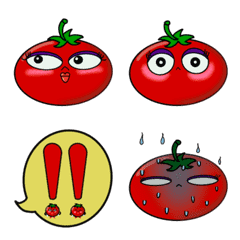 Moving Emoji.lovely, bright red tomato.