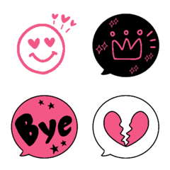 Emoji with pink color
