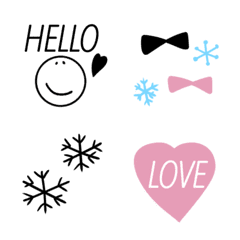 Winter simple cute emoji