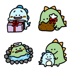 Cute dinosaur emoji(4)