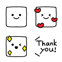 The simple square face emoji set.