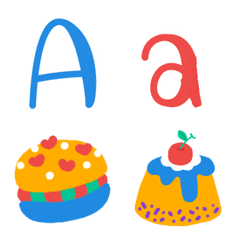 Alphabet adorable colorful funny emoji