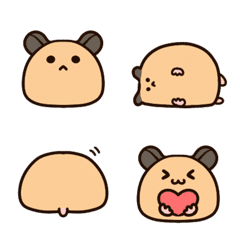 Cute Kinkuma hamster emoji.