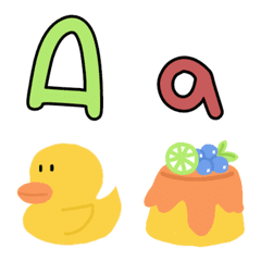 Alphabet adorable black colourful emoji