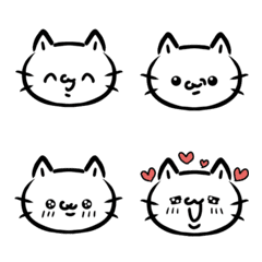 white cat  emotion emoji