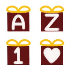 A-Z อักษรภาษาอังกฤษ ในกล่องของขวัญ