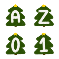 A-Z English Alphabets in Christmas Tree