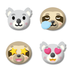 koala & sloth english words emoji