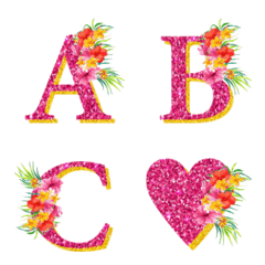 tropical colorful flower emoji