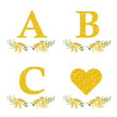 yellow flower frame emoji2