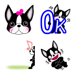 move emoji(French bull. Boston terrier)