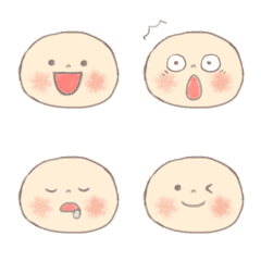 (Various facial expressions)simple emoji