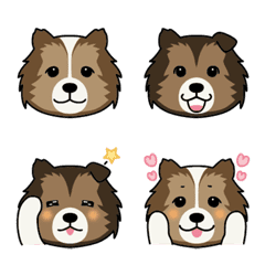 Happy sheltie emoji