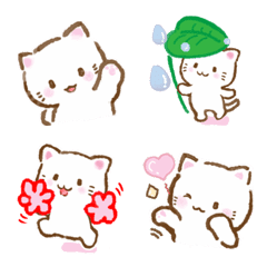Emoji kucing putih tercinta.