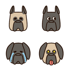 Cute Great Dane emoji.