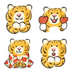 Emoji of tigers