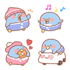 Cute and fluffy penguin emoji