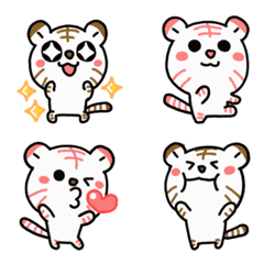 White tiger emoji that moves hard