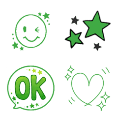 Emoji with green color