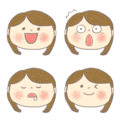 Cute female emoji 3