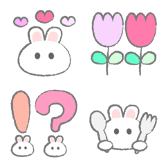 Fluffy Soft Rabbit Emoji For Everyday