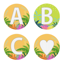 tropical colorful flower emoji3