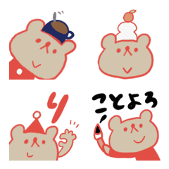 Winter emoji of bear