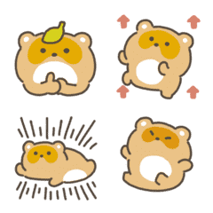 Moving raccoon dog emoji
