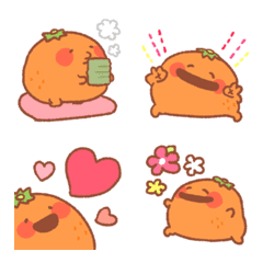 Cute fluffy orange emoji