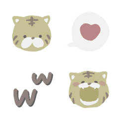 Expressive tiger emoji