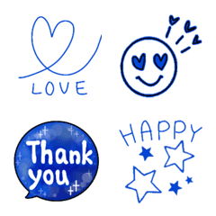 Emoji with blue color