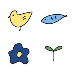 Animals and flowers icon