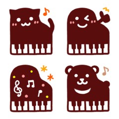 Piano, Emotion and Animal Emoji 40 types