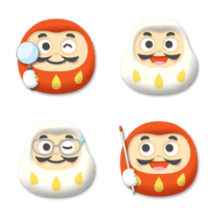 red & white plump daruma emoji
