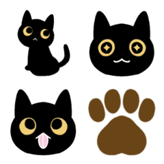 黒猫のお顔絵文字