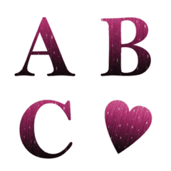 black and pink  gradation emoji