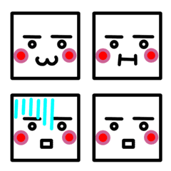 Simple square face Emoji