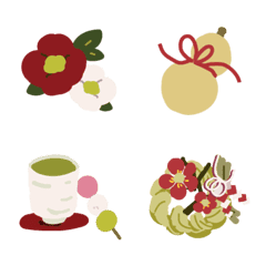 New Year's modern floral Emoji