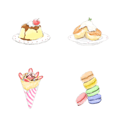 Sweets&Dessert(watercolor style)