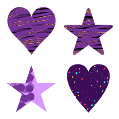 Number + star+ Heart (purple)5