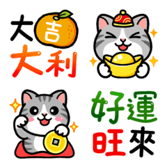 Douhua cat  Happy new year Animated