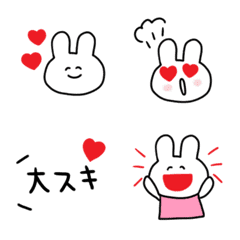 Rabbit and a lot of hearts