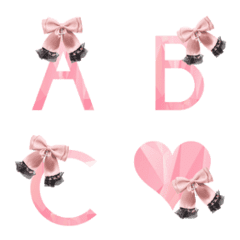 pink ribbon and black rase emoji
